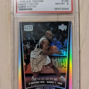 1998 Upper Deck Encore Game-Dated #146 Vince Carter PSA 8 NM-MT