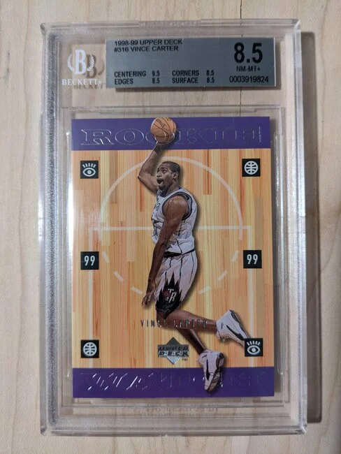 1998-99 Upper Deck #316 Vince Carter BGS 8.5 NM-MT+