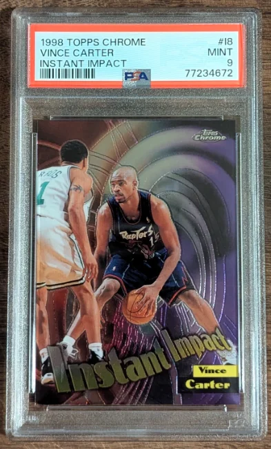 1998 Topps Chrome Instant Impact #18 Vince Carter MINT 9