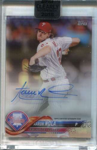 2018 Topps Clearly Authentic Autographs CAAAN Aaron Nola Auto